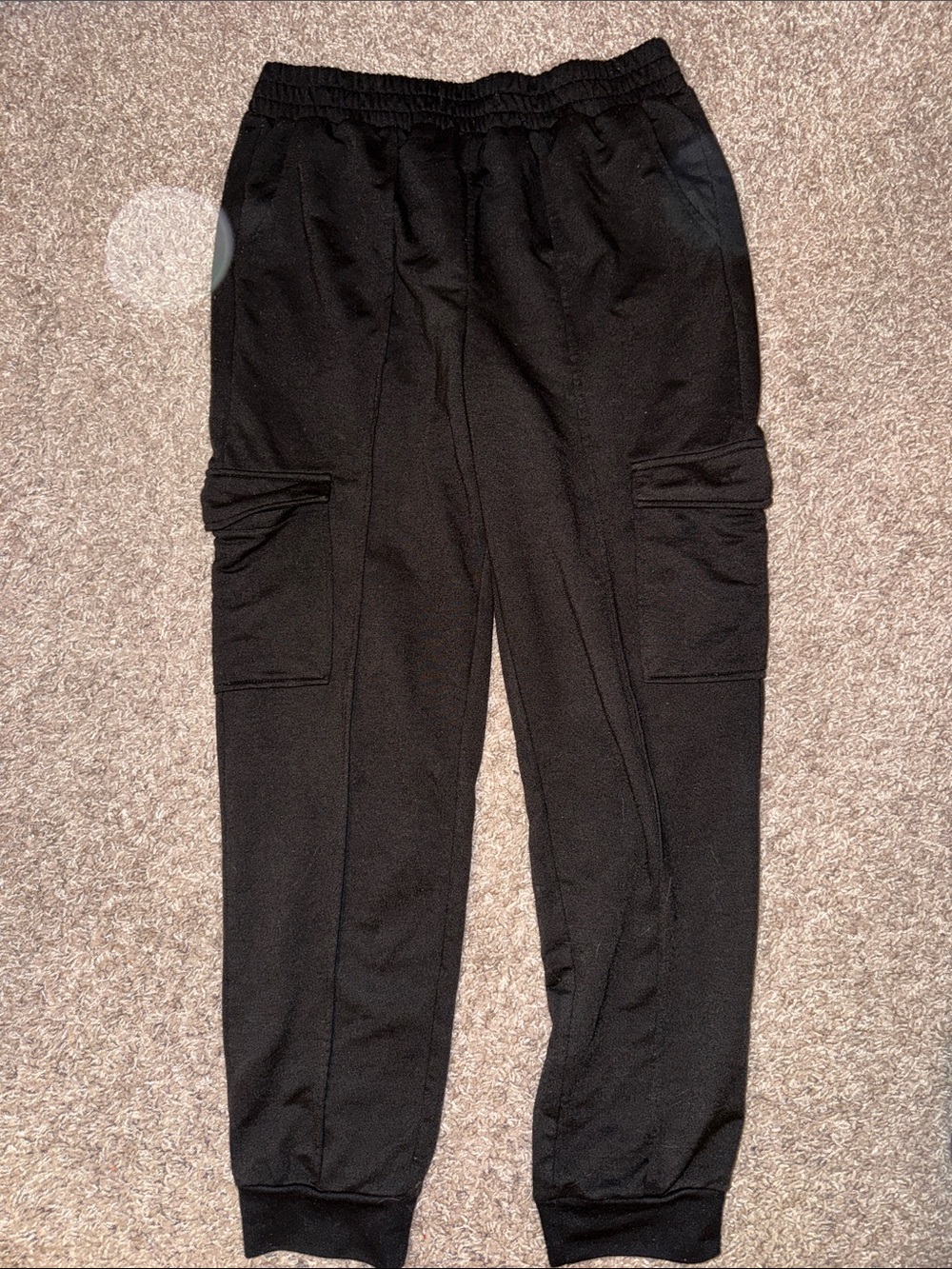 Black Cargo Jogger Pants -